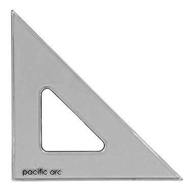 Pacific Arc s Scholastic Triangle 12 inch Smoke 4590 Angle Polystyrene Inking Edge Technical Drawing Tools Drafting Architect and Engineering