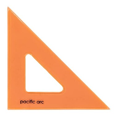 Pacific Arc s Scholastic Triangle 6 inch Fluorescent 4590 Angle Polystyrene Inking Edge Technical Drawing Tools Drafting Architect and Engineering