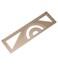 Zotemo 4in1 Geometry Set Metal Math Ruler Kit Aluminium Protractor 2 Precision Triangles Straight Edge Rule Multifunctional Drafting Measuring Small Ruler for Kids School 6 in Gold