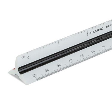 Pacific Arc Engineering Scale Ruler 6 Scale Ruler for Architectural Designs Engineering or Drafting