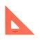 Pacific Arc Drafting Triangle 18inch 4590 Degrees Fluorescent Orange