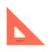 Pacific Arc Drafting Triangle 18inch 4590 Degrees Fluorescent Orange
