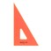 Pacific Arc Drafting Triangle 4inch 306090 Degrees Fluorescent Orange