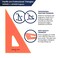 Pacific Arc Drafting Triangle 4inch 306090 Degrees Fluorescent Orange