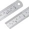 EBOOT Stainless 2 Pack Steel Ruler 6 Inch Metal Rule Kit with Conversion Table