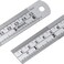 EBOOT Stainless 2 Pack Steel Ruler 6 Inch Metal Rule Kit with Conversion Table