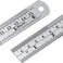 EBOOT Stainless 2 Pack Steel Ruler 6 Inch Metal Rule Kit with Conversion Table