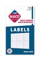 Maco MACO White Rectangular MultiPurpose Labels 1 x 112 Inches 500 Per Box MS1624