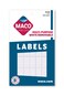 Maco MACO White Rectangular MultiPurpose Labels 12 x 1 Inches 1000 Per Box MS816