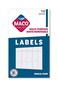 Maco MACO White Rectangular MultiPurpose Labels 12 x 1 Inches 1000 Per Box MS816