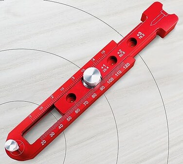 SlogPith Woodworking Compass Scriber Portable Aluminum Alloy Woodworking Compass Tool Adjustable MetricInch Arc Drawing Ruler Circle Drawing Ruler Marking Gauge Circle Marking Tool mini