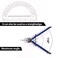 KABUDA Professional Precision Compass Set Metal Spring Bow Compass with Protractor Lock Pencil Leads Screw Replacements for Geometry Math Drafting Drawing Measuring School Office Supplies