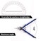 KABUDA Professional Precision Compass Set Metal Spring Bow Compass with Protractor Lock Pencil Leads Screw Replacements for Geometry Math Drafting Drawing Measuring School Office Supplies