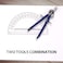KABUDA Professional Precision Compass Set Metal Spring Bow Compass with Protractor Lock Pencil Leads Screw Replacements for Geometry Math Drafting Drawing Measuring School Office Supplies