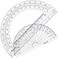 EBOOT 2 Pcs Plastic Protractor Clear 180 Degrees Transparent Protractor for Geometry 4 Inch and 6 Inch