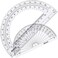 EBOOT 2 Pcs Plastic Protractor Clear 180 Degrees Transparent Protractor for Geometry 4 Inch and 6 Inch