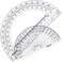 EBOOT 2 Pcs Plastic Protractor Clear 180 Degrees Transparent Protractor for Geometry 4 Inch and 6 Inch