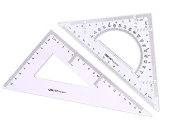 OIXXAF Large Triangle Ruler Square SetTriangle Protractor2 pieces