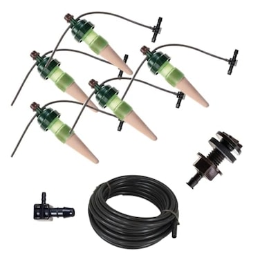 Blumat Drip Irrigation System Tropf Patio and Deck Starter Kit Automatic Plant Watering Devices Easy Setup Self Watering System for Indoor Prevents Overwatering
