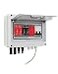 VOU 600V Solar DC PV Combiner Box2 String with Lightning Arrester Connector for OnOff Grid Solar Panel System2 Input 1 Out 15A Rated Current Fuse63A Circuit BreakerIP65 WaterproofMCBSPD