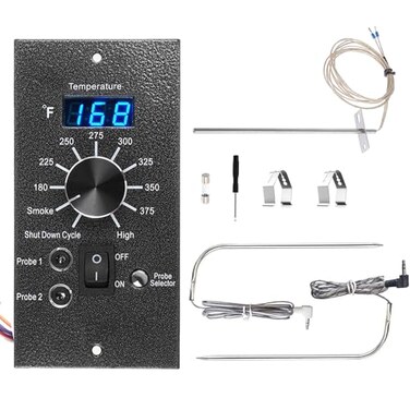 Eeranzoy Digital Thermostat Kit Replacement for Traeger Pellet Grills Traeger Pro Controller Upgrade Thermometer Control Panel Replacement Parts with RTD Temperature Sensor and Dual Meat Probes