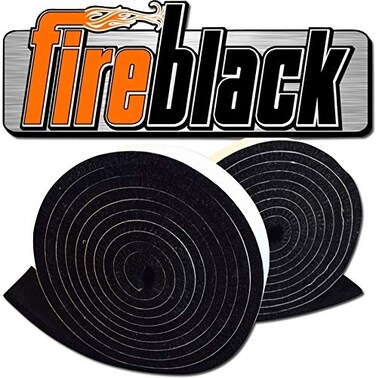 FireBlack 125 Black Nomex Self Stick Replacement for Big Green Egg Gasket High Temp wLavaLock LG XL