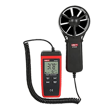 UNI-T UNIT UT363S Handheld Anemometer Wind Speed Meter Wind Chill Air Temperature Gauge 14F to 122F10C to 50C with Extendable Wind Sensor LCD Backlight Max Min Avg Data Hold 1 Meter Drop Durability