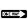 Faittoo One Way Sign with Right Arrow18x6 Inches Engineer Grade Reflective Rust Free AluminumWeatherFade Resistant UV ProtectedEasy to MountIndoorOutdoor Use