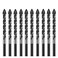 JDD 10 PCS 14 Inch Carbide Drill Bit Tile Glass Drill Bits 3Flats Shank Masonry Cement Drill Bit Set for Concrete Marble Plastic Brick Tile Wood Cement