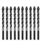JDD 10 PCS 14 Inch Carbide Drill Bit Tile Glass Drill Bits 3Flats Shank Masonry Cement Drill Bit Set for Concrete Marble Plastic Brick Tile Wood Cement