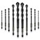DKIBBITH 10 Piece Masonry Drill Bits for Tile Glass Ceramic Wall Brick Stone SoftMetal Wood Concrete Drill Bit SetCarbide Tungsten Steel Alloy