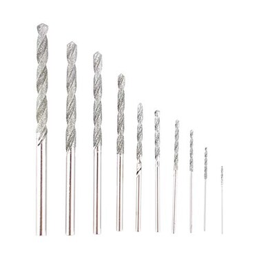 Chazcool 10PCS Drill Bits Diamond Tipped Drill Bit Drill Bits for Stone 08mm 10mm 12mm 15mm 18mm 20mm 25mm 30mm 35mm 40mm