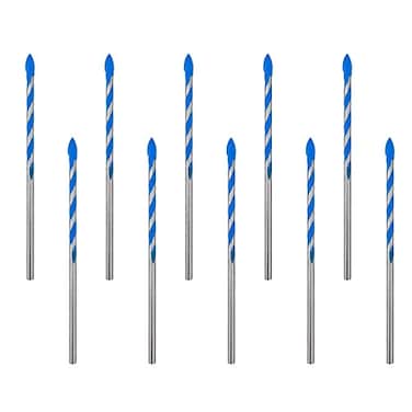 Rannb 10pcs Masonry Drill Bit Set 18 Drilling Dia Carbide Drill Bit for Glass Tile and Ceramic
