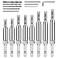 COMOWARE SelfCentering Drill Bit Set 17pcs VIX Bits 14 Hex Shank SelfCentering Hinge Drill Bit Set for Woodworking Window Door Hinge Quick Change with 1 Hex Key 8 Drill Bits 56414