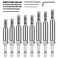 COMOWARE SelfCentering Drill Bit Set 17pcs VIX Bits 14 Hex Shank SelfCentering Hinge Drill Bit Set for Woodworking Window Door Hinge Quick Change with 1 Hex Key 8 Drill Bits 56414