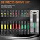 Kendo Magnetic Screwdriver Drill Bit Set 22 Pcs Impact Driver Bit Set Including Phillips Screwdriver Bit Set S2 Alloy Steel Security Torx Screwdriver Set Square Drive Drill Bit Set for Electric Hand T