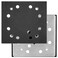 HASMX 2Pack 14 Sheet 8 Hole Stick Square Sanding Backing Plate Replacement Sander Pad for Porter Cable Models 340 342 380 D26411