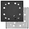HASMX 2Pack 14 Sheet 8 Hole Stick Square Sanding Backing Plate Replacement Sander Pad for Porter Cable Models 340 342 380 D26411