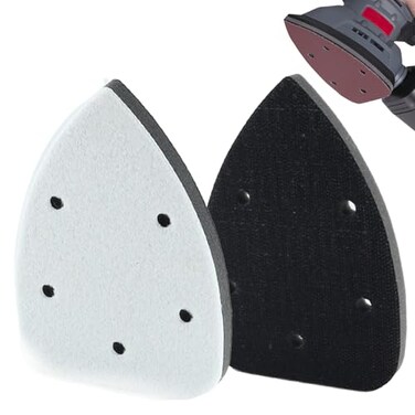 CTPICXM 2pcs Mouse Detail Sanding Interface Pad 140mm90mm 5 Holes Foam Interface Mouse Sander Sandpaper Backing Pad