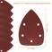 Cionyce 50 Pcs 60 Grit Mouse Detail Sander Sandpaper 5 Hole Mouse Sandpaper Hook and Loop Sander Pads Sanding Sheets for 140mm Sanding Machine