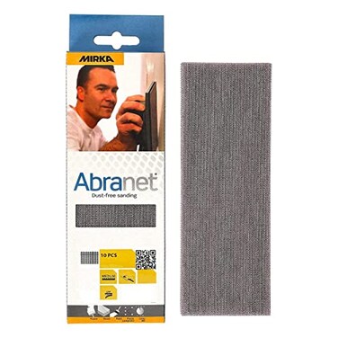 Mirka Abranet Net Sheets 2 34 x 8 inchGrit 320 Sandpaper Sanding Sheet Hook and Loop 10 pcs 9A150320RP