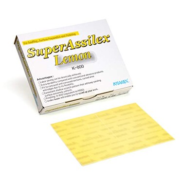 Eagle Abrasives Super Assilex Flexible Sanding Sheets Lemon K800 Hook Loop 1911509 25 Sheets