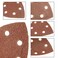 SING F LTD 100Pcs Orbit Sanding Sandpaper 90Mm Triangle Discs 6 Bores 40 60 80 100 120 Grit