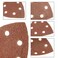 SING F LTD 100Pcs Orbit Sanding Sandpaper 90Mm Triangle Discs 6 Bores 40 60 80 100 120 Grit