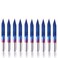 Genmitsu 10Pcs Nano Blue Coat Engraving Bits 30 Degree 01mm Tip 18 Shank Conical VBit