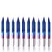 Genmitsu 10Pcs Nano Blue Coat Engraving Bits 30 Degree 01mm Tip 18 Shank Conical VBit