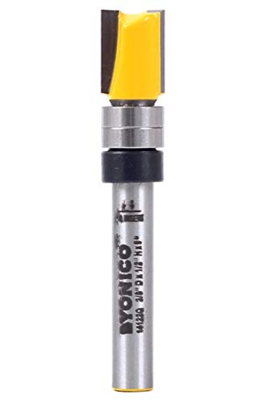 Yonico YONICO Router Bits Pattern Bit Flush Trim 38Inch Diameter 14Inch Shank 14122q