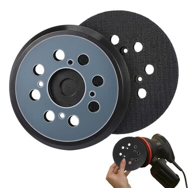 EMVANV 2pcs 5 Inch 8 Holes Orbital Sander Replacement Pad Compatible with DeWalt Hook and Loop Replacement Backing Sanding Pad for Most Grinders with 4 Screws Holes