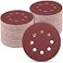 POTUINOM 100 PCS 5 Inch Sanding Discs 100 Grit Round Hook and Loop Sandpaper for Random Orbital Sander