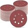 POTUINOM 100 PCS 5 Inch Sanding Discs 180 Grit Round Hook and Loop Sandpaper for Random Orbital Sander